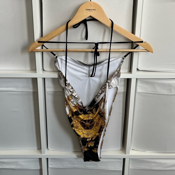 Monica Hansen Beachwear Capri Spaghetti Strap One Piece in White Victorian - Picture 8 of 8